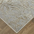 thumbnail image 2 of 8' X 10' Silver Tan And Gray Floral Power Loom Area Rug, 2 of 7