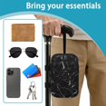 thumbnail image 6 of COEQINE Printed Crutch Bag Walking Cane Accesories Black Marble Crack Forearm Crutch Organizer Pouch, Elbow Crutch Bag, 2 Pockets, Organize Daily Essentials, for Elderly, 6 of 7