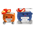 thumbnail image 1 of Lindo Crochet Contenedor Basura Fuego Apoyo Emocional Regalos Divertidos () Naranja, 1 of 4
