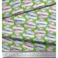 thumbnail image 2 of Soimoi Green Rayon Crepe Fabric Circle & Heart Print Sewing Fabric Yard 46 Inch Wide, 2 of 3