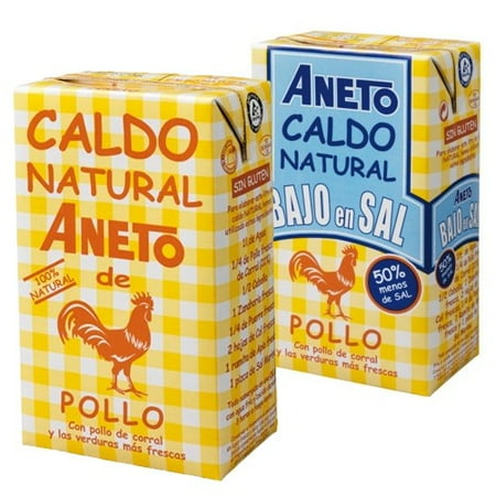 Whole Stock - Spanish Chicken Broth by Aneto - Low Sodium (34 fluid ounce)