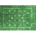 thumbnail image 1 of Ahgly Company Indoor Rectangle Oriental Emerald Green Industrial Area Rugs, 2' x 5', 1 of 1
