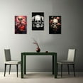 thumbnail image 5 of ZHONGYUTONG Skull Canvas Wall Art 3 Pieces Abstract Skeleton and Pink Roses Poster Prints Gothic Theme Paintings Halloween Wall Decor (24.00" x 36.00" x 3PCS), 5 of 7