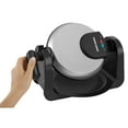 BLACK+DECKER Belgian Flip Waffle Maker, Black/Silver, WM1404S