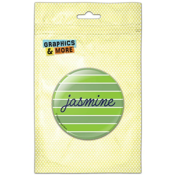 Jasmine Stripes Refrigerator Button Magnet