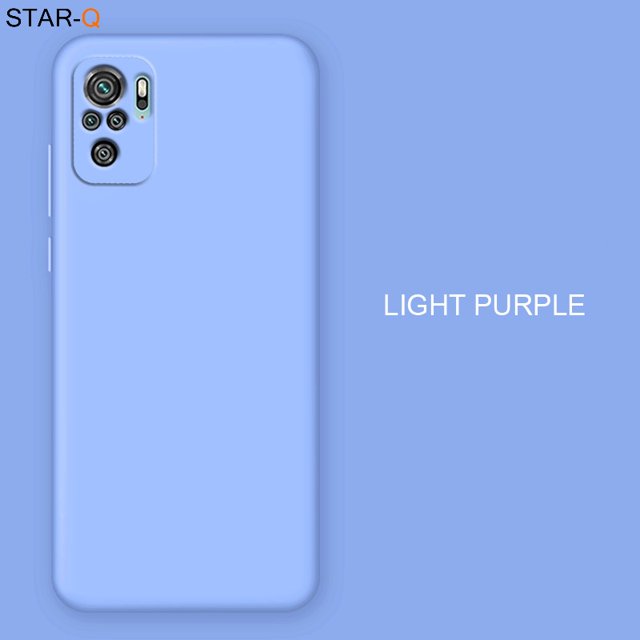 New Liquid Silicone Phone Case For Xiaomi Redmi Note 10 pro max 10s Original Camera Protective Soft Back Covers On Redmi Note10 JK purple redmi note10 pro max