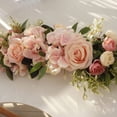 thumbnail image 4 of Monstrate Flores artificiales para oficina, fiesta de boda al aire libre, flores de simulación reutilizables, sala de estar, patio, decoración Decoración Rosa, 4 of 6