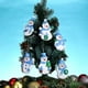 thumbnail image 5 of Adornos navideños de muñeco de nieve azul para árbol de Navidad, adornos navideños vintage, mini adornos navideños de arcilla polimérica para árbol de Navidad con colgante de muñeco de nieve, 5 of 5