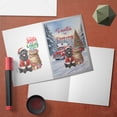 thumbnail image 3 of Santa is Coming Newfoundland Merry Christmas Xmas Noel Truck Tree 5x7in Folded Greeting Card Newfie Dog Lover Gifts Single Note Card with Envelope - 02023, 3 of 5