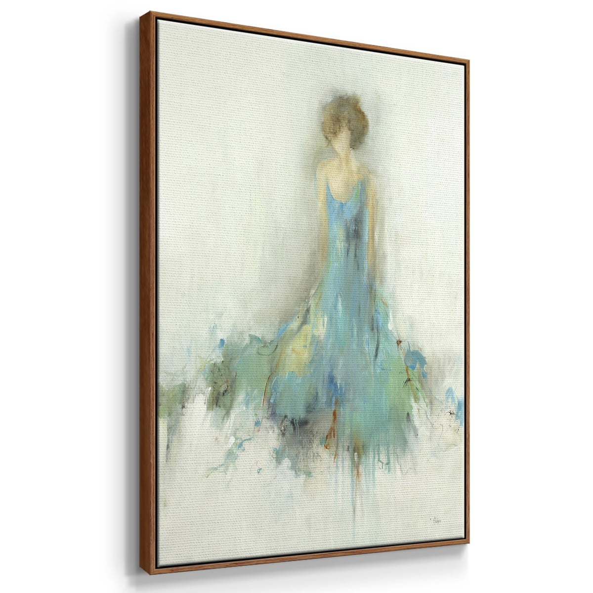 Reflection on You Framed Premium Gallery Wrapped Canvas - Ready to Hang - 17 x 25 - Walnut Floating Frame