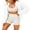 White, variant on 2026 Women's Chunky Knit Hoodie Cardigan with Full Zipper Long Sleeves S-XL