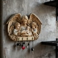 thumbnail image 3 of Dserhfy Wall Mount Key Holder Wooden Carving Jesus Themed Key Organizer Multi-purpose Home Office Entryway Decorative Key Hanger Rack, 3 of 8