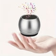 thumbnail image 4 of Luxury Tiny Bluetooth Metal Silvery Speaker TWS Portable Car Audio Wireless Stereo Steel Gun Heavy Subwoofer Outdoor Loudspeaker, 4 of 6