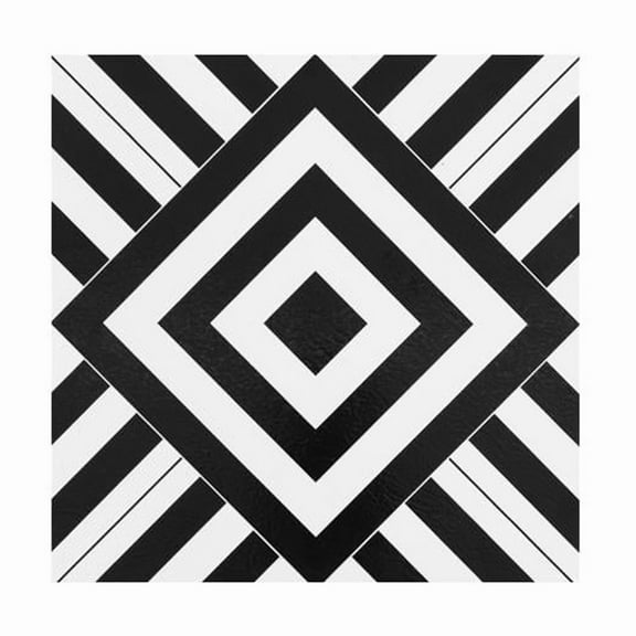 Retro 12 x 12 in. Self Adhesive Vinyl Floor Tile - Geometric - 20 sq. ft. - 20 Tiles per Box