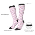 thumbnail image 4 of Knee High Socks for Women Men Athletic - 90s Style Peace sign Retro Thigh-High Black Sole Comfort Breathable Long Socks for Casual Travel Running, 4 of 7