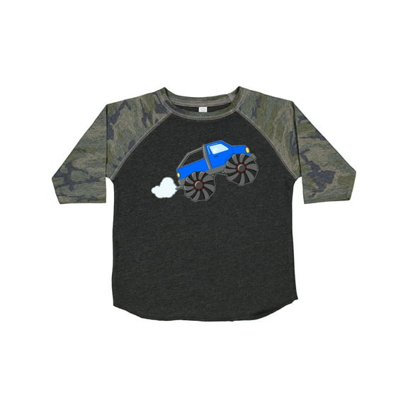 Inktastic Blue Monster Truck Action Boys or Girls Toddler T-Shirt