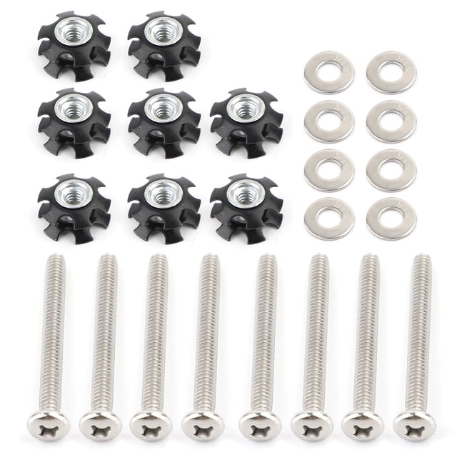 8 Pcs KIT de Réparation Écrous Étoile 1/4-20 Vis pour Fourches Sans Filetage 1 Pouces