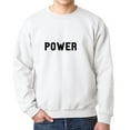 thumbnail image 1 of Power Internet Slang Words Men's White Sweatshirt, 1 of 1