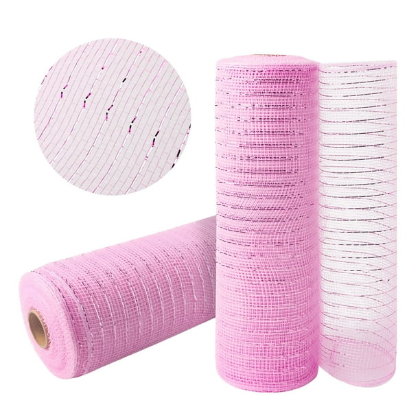 Cinta decorativa GouZaak malla decorativa rosa 25 cm x 9 m 2 rollos