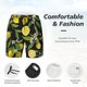 thumbnail image 3 of Balery Lemon Fruits Flowers Leaves Bañador para hombre, shorts de playa de secado rápido con entrepierna y forro de compresión-X-Large, 3 of 6