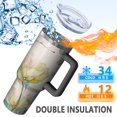 thumbnail image 5 of Modern 40oz Tumbler– Stainless Steel Insulated Tumbler with Handle and Straw, Large Capacity Travel Cup for Hot & Cold Drinks, 5 of 7
