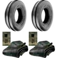 thumbnail image 6 of 2 (Two) 400x12, 400-12, 4.00-12 Front 3 Rib Tractor Tires with Tubes Hd 4 Pr, Heavy Duty 4 Pr Rating for Superior Grip, Stability, and Longevity in Farming Operations, 6 of 6