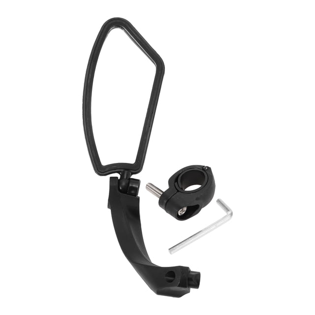 Unique Bargains Bike Rearview Mirror 11.2x4.5cm Adjustable Front Right Handlebar Bike Mirror Black with Mounting Accessories for Bicycle Mountain Road Bike 1 Set