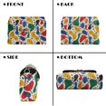 thumbnail image 5 of Pzuqiu Colorful Abstract Women Leather Crossbody Bag Metal Chain Strap Trendy Craftsmanship Quilted Leather Mini Crossbody Purse for Women Fashion for Daily Use and Travel, 5 of 7