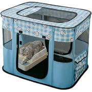 ZBH Portable Pet Playpen, Foldable Dog/Cat Playpen,Pet Travel Breathable Bed,Indoor and Outdoor Sports Fence Dog Tent Puppy Playground