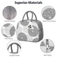 thumbnail image 4 of Lunch Bag Lunch Box for Women Reusable Insulated Lunch Cooler Bags,Large Capacity for Work Travel Picnic,Water-Resistant Floral Burst Style Lunch Tote Bag Gifts for Woman Mom Grey, 4 of 6