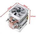 thumbnail image 5 of PC Cooler CPU Cooler Fan Dual Tower 4 Heat Pipe Installing LGA2011 x79 x99 E5 2066 115x 1200 1700 i5 AMD Rapid Heat dissipation, 5 of 6