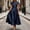 Navy, variant on Women's V Neck Short Sleeve Midi Dress, Fit and Flare A Line Swing Dress Elegant Satin formal Dress for Wedding Guest, Cocktail Party & Evening Events Wine