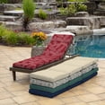 thumbnail image 5 of Outdoor Chaise Cushion, 21 in x 72 in, Weather-Proof, Rain-Proof, Fade Resistant Patio Cushion for Chaise Lounger Red Leaf Palm, 5 of 7