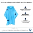thumbnail image 4 of CTM Kids' One Size Fits Most Reusable Rain Poncho by Wootie, 4 of 4