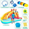 thumbnail image 2 of Inflatable Bounce House,Bouncy House with Rock Climbing Wall and 450W Air Blower, Kids Bouncy Castle for Outdoor Backyard Indoor, 2 of 11