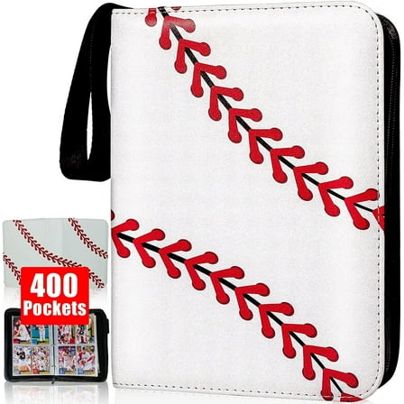 400 Card Sports Binder 4 Pocket Baseball Trading Cards Album Card Sports Binder