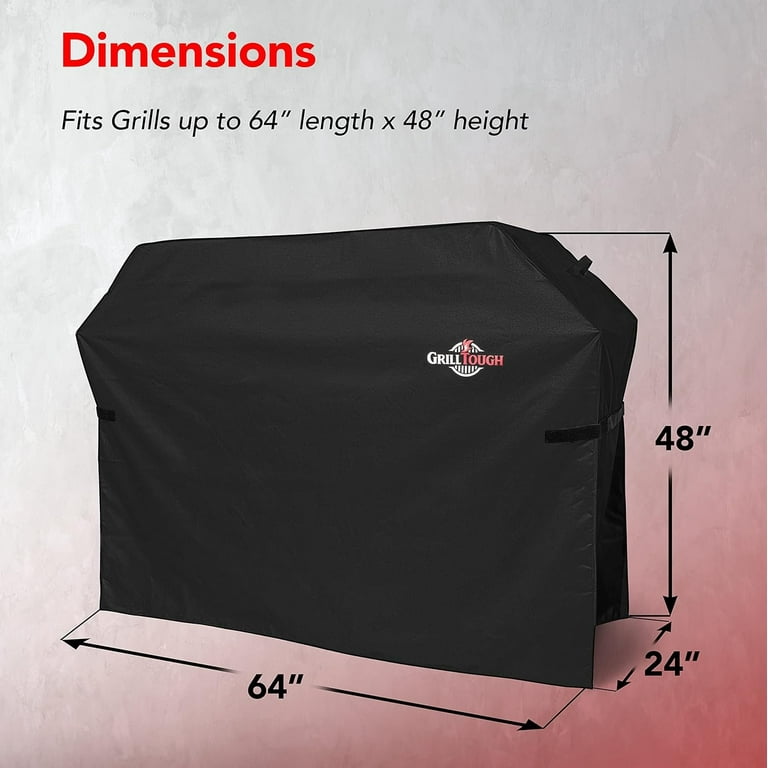 Heavy Duty All-Season Grill Cover – Waterproof, Windproof & UV Protected For Outdoor BBQs, 68" X 24" X 48"