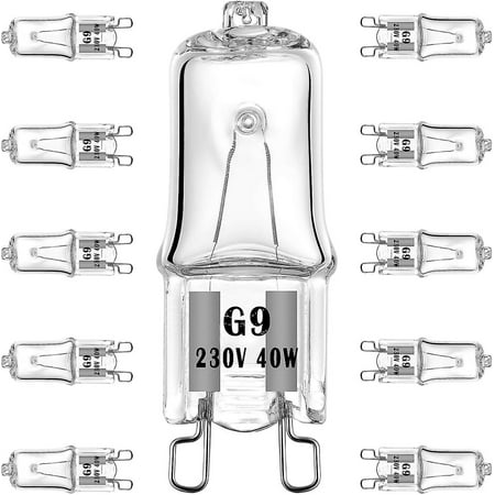 

Pack Of 10 G9 Halogen Bulb 40w 230v 2 Pin Base Replacement Bulbs Dimmable Warm White E(Whatever Goods)