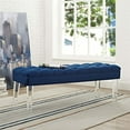 thumbnail image 5 of Modway Banc de Valet Moderne en Velours de Performance et Acrylique, Bleu Marine, 5 of 5