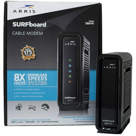 ARRIS SURFboard SB6141 DOCSIS 3.0 Cable Modem (Best Overall Arris Surfboard Sb6141 Docsis 3.0 Cable Modem)