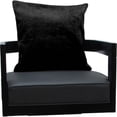 thumbnail image 3 of Swivel Wood Extra Tall Stool 34" Seat - Kadir Gray Vinyl - Black - Black Pillow, 3 of 5
