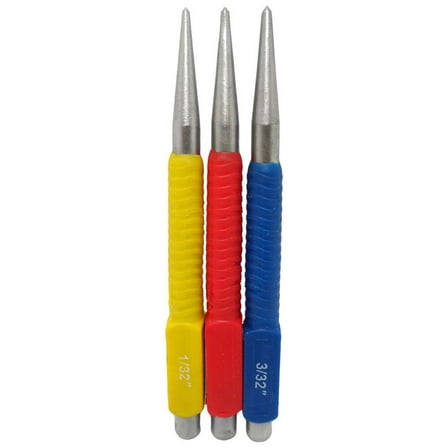 3 PC Nail Finish Setter Punch Set