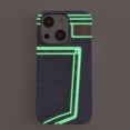 thumbnail image 2 of Compatible with iPhone 15 Plus Luminous Case Glow in The Dark Noctiluncent Fluorescent Case for Women Girly Slim Hard PC Soft Denim Texture Anti Slip Shockproof Light up Phone Cover, Blue, 2 of 7