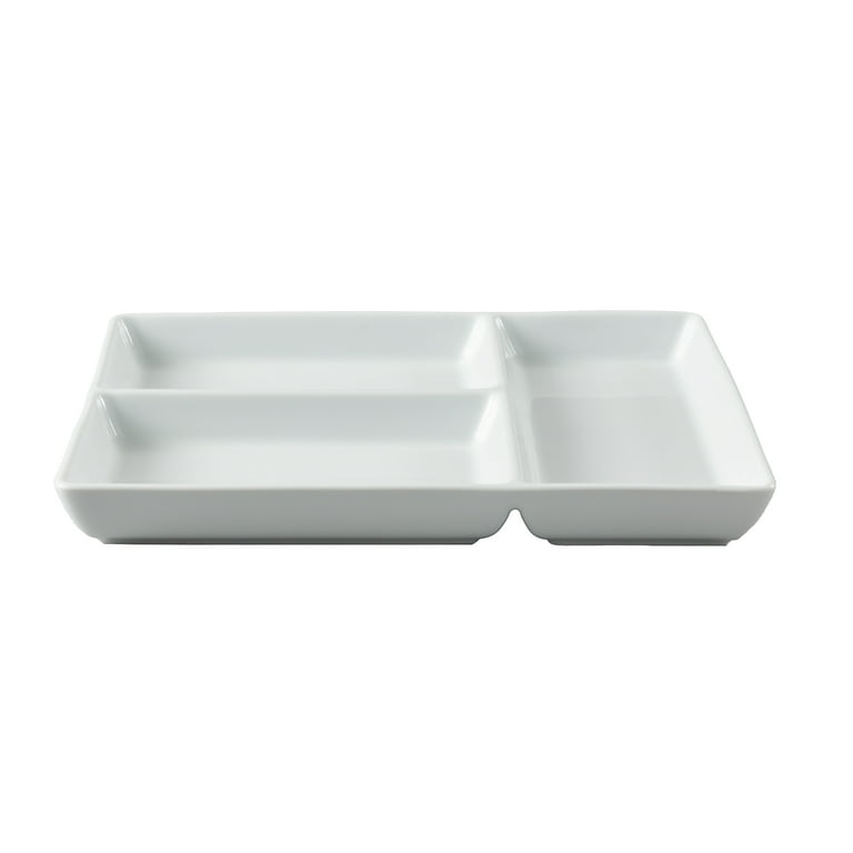 Better Homes & Gardens Porcelain Divided Tray, 9x10 inches