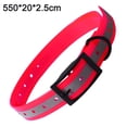 thumbnail image 2 of FloreceBien Collar de perro impermeable reflectante translúcido con correas de nailon recubiertas fuertes con herrajes negros, 2 of 5