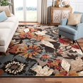 thumbnail image 1 of Safavieh Paradise Collection PAR148 Floral Viscose Area Rug, 5'3" x 7'6", Dark Brown, 1 of 3