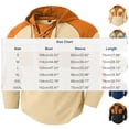 thumbnail image 3 of Momihoom Men's Waffle Knit Lace-Up Hooded Shirt with Contrast Raglan Sleeves and Chest Pockets, Casual Long Sleeve Pullover, 3 of 8