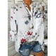 thumbnail image 1 of Popular mujer top moda cuello en V estampado pullable camisa de manga larga MABOTO Blanco XL, 1 of 4