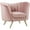 Pink-Gold, variant on Meridian Furniture Velvet Accent Chair in Pink and Gold