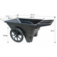 thumbnail image 4 of Heavy-Duty Wheelbarrow 7.5 Cu Ft,330 Lbs Load capacity, Structural foam HDPE,All-Weather, Dump Wagon,Yardwork/Landscaping/DIY Projects, Durable/Weather Resistant, Black, 4 of 5